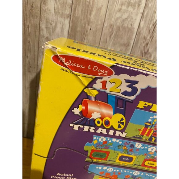 Melissa & Doug 123 Train Floor Puzzle 8 Long 20 Jumbo Easy-Clean Pieces Ages 3+ - Picture 2 of 8